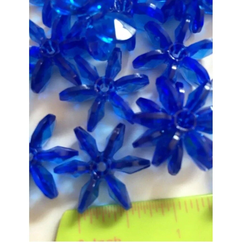 Huge Lot Tri Star Faceted Plastic Beads Crafts Jewelry Bracelets Ornament